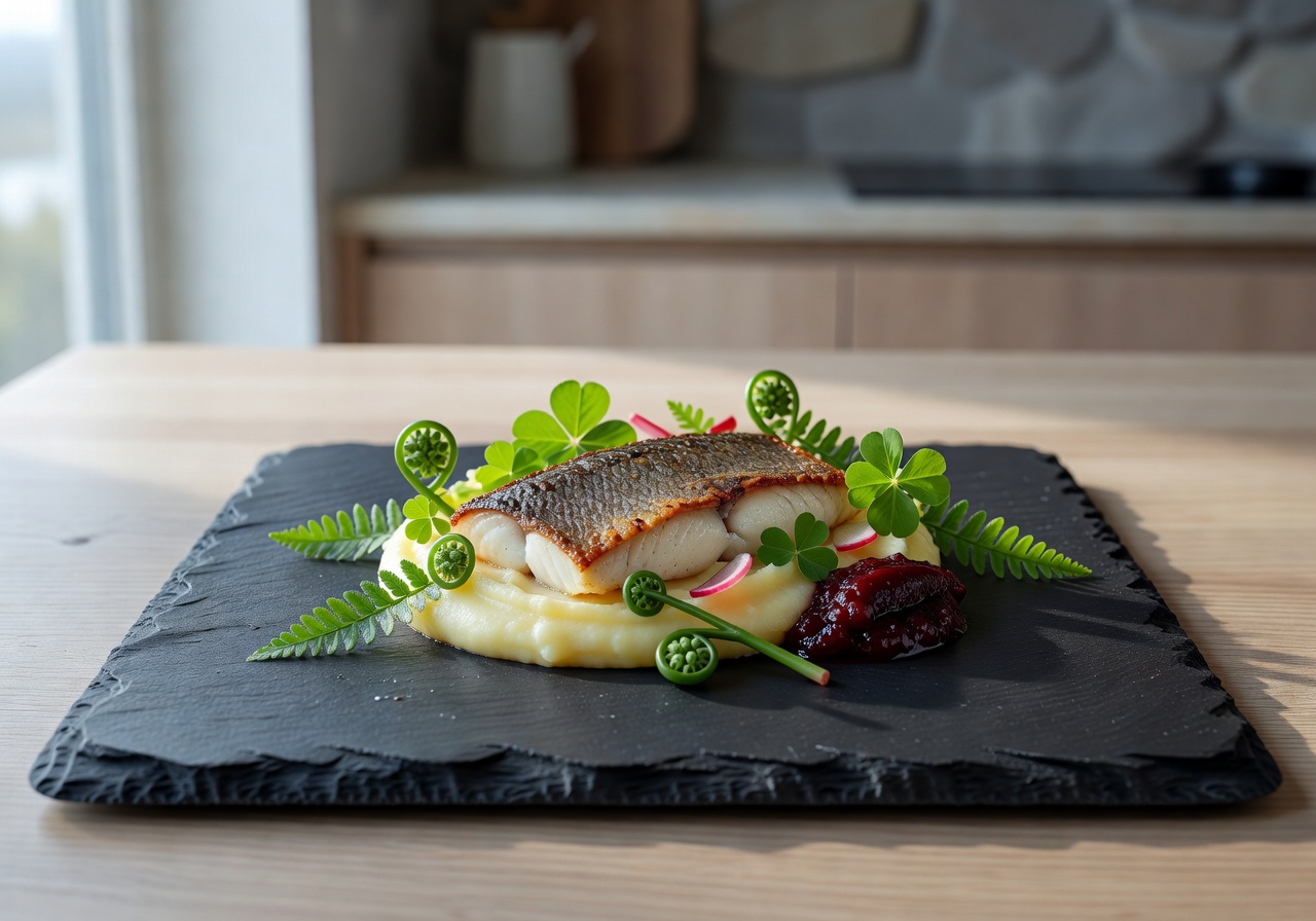 Gourmet Nordic dish styling