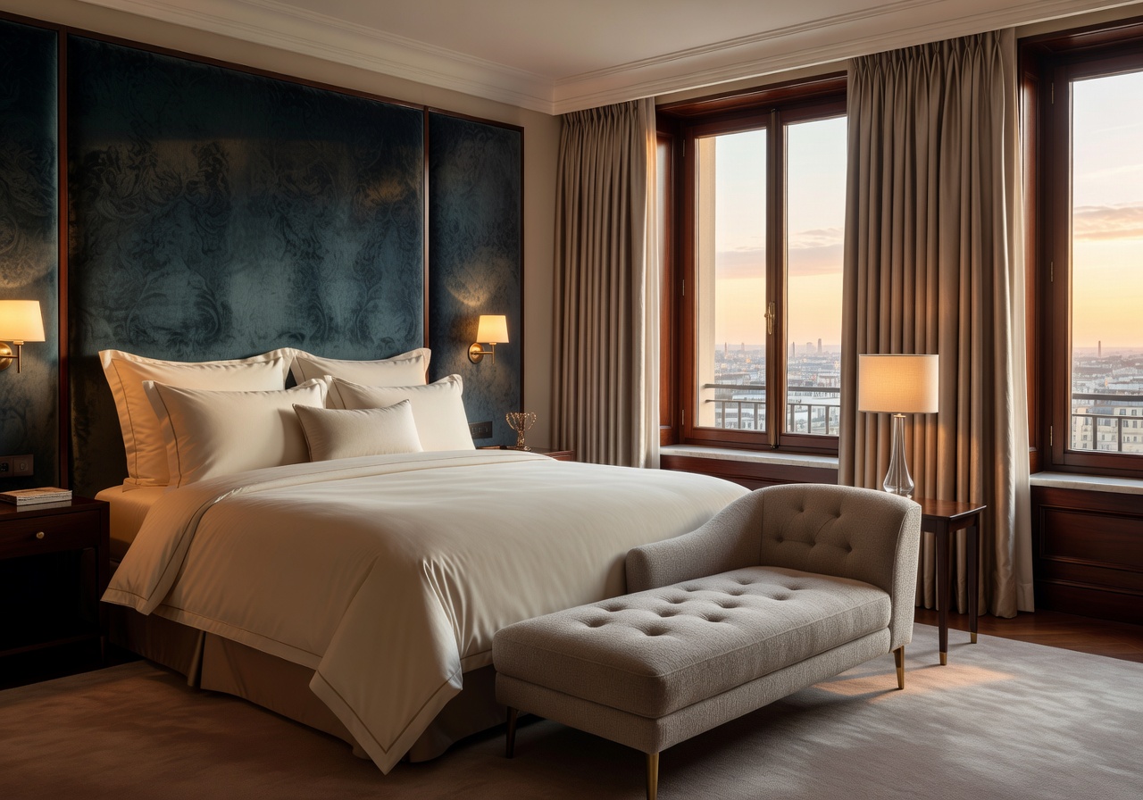 Luxurious boutique hotel bedroom